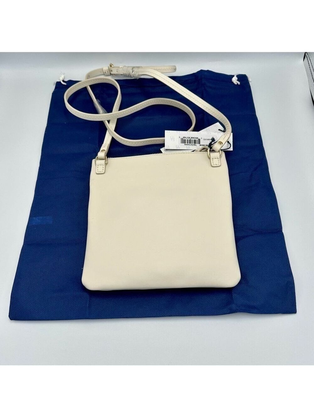 Dooney & Bourke Ivory Apollo Leather Triple Zip Crossbody Bag Boho Purse NWT - Picture 12 of 16